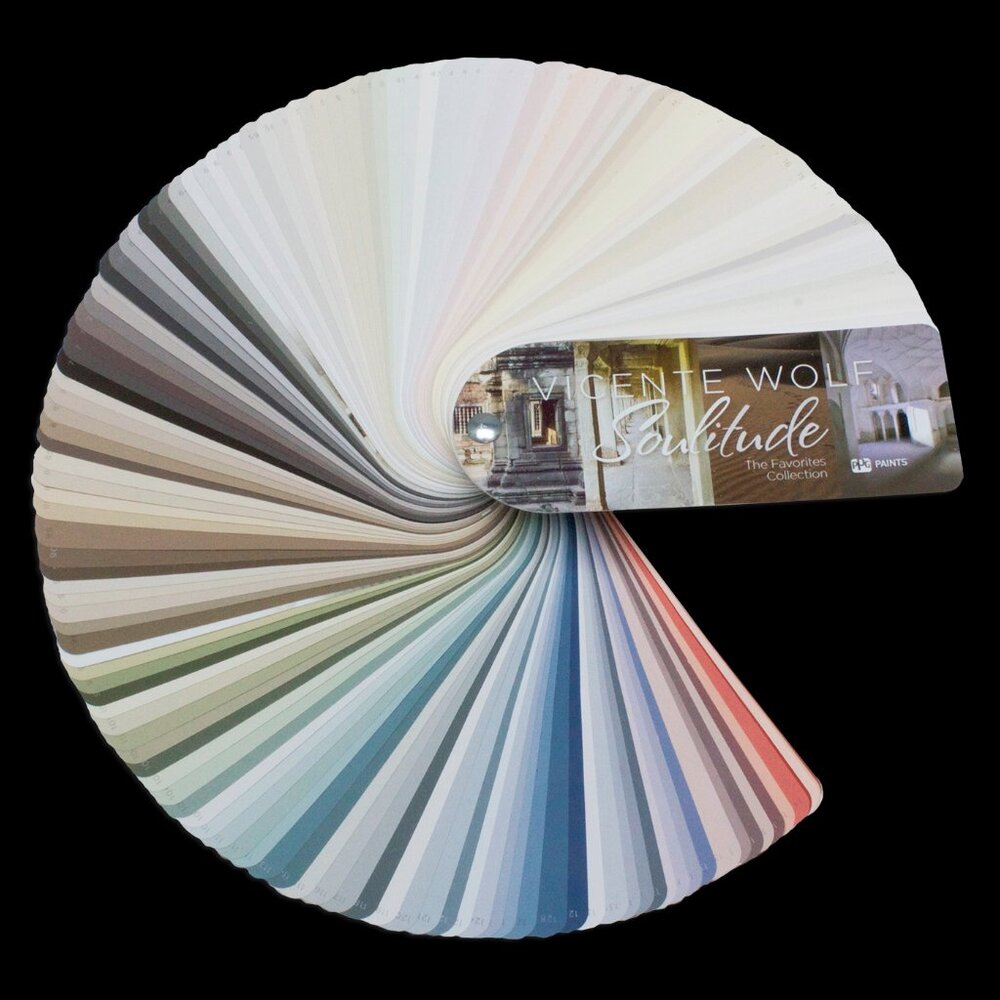 PPG Paints Vicente Wolf Soulitude Paint Color Swatch Book Collections Fan Deck - Picture 2 of 7